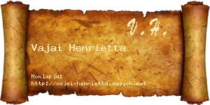 Vajai Henrietta névjegykártya